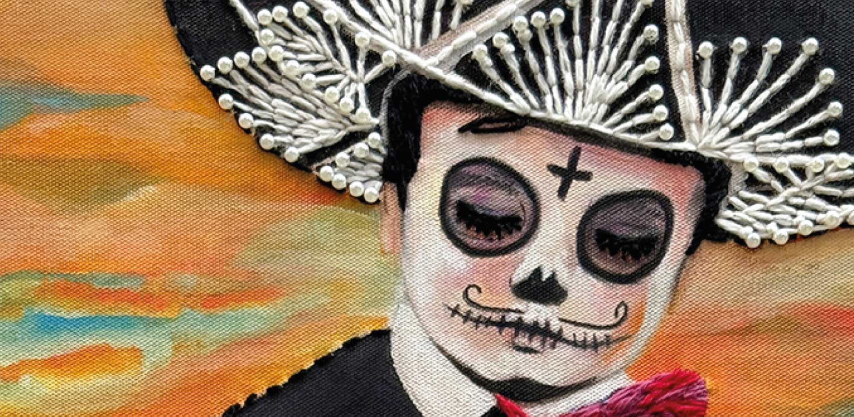 Dreams and dances: Fine Art Painting with embroidery, by Maricela Figueroa Zamilpa, Visual Artist Dreams and dances: Fine Art Painting with embroidery, by Maricela Figueroa Zamilpa, Visual Artist